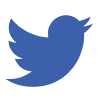Twitter blue icon.